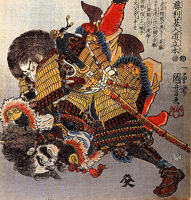 depiction of Saito Toshimoto in an unarmed struggle- reproduced from Wikimedia Commons